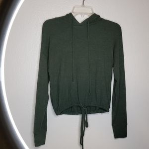 Green hoodie sweater